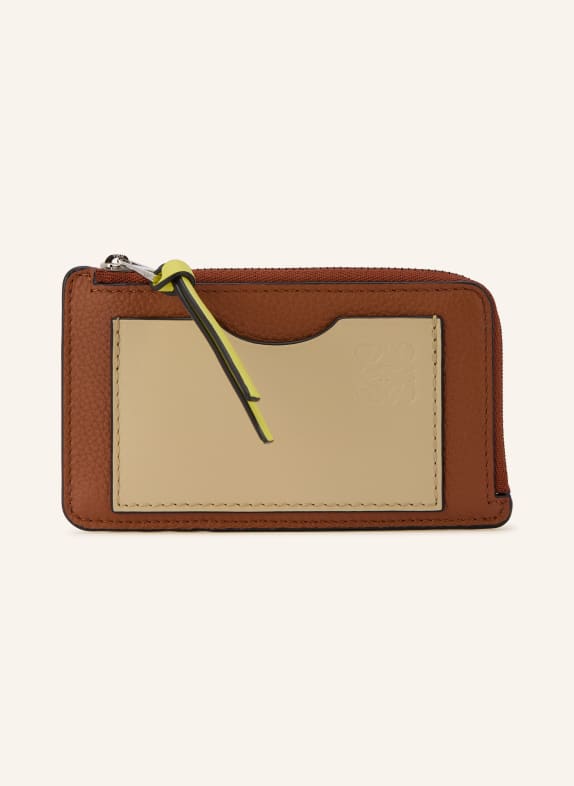 LOEWE Porte-cartes MARRON / ARGENT / BEIGE