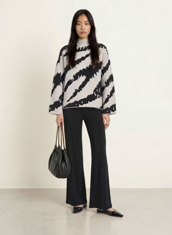 Joseph Ribkoff Sweater GRAY / BLACK