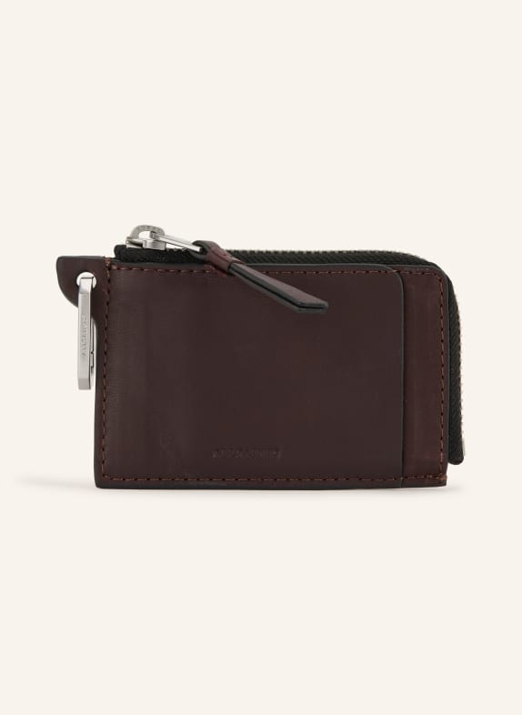 ALLSAINTS Porte-monnaie MARRON FONCÉ / ARGENT