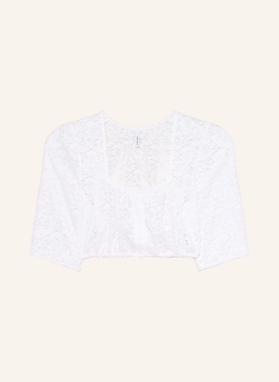 wallmann Dirndlbluse aus Spitze WEISS