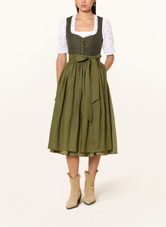 wallmann Dirndlblouse van kant WIT