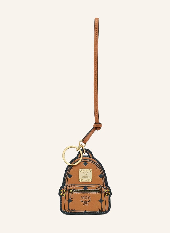 MCM Taschenanhänger COGNAC / GOLD / SCHWARZ