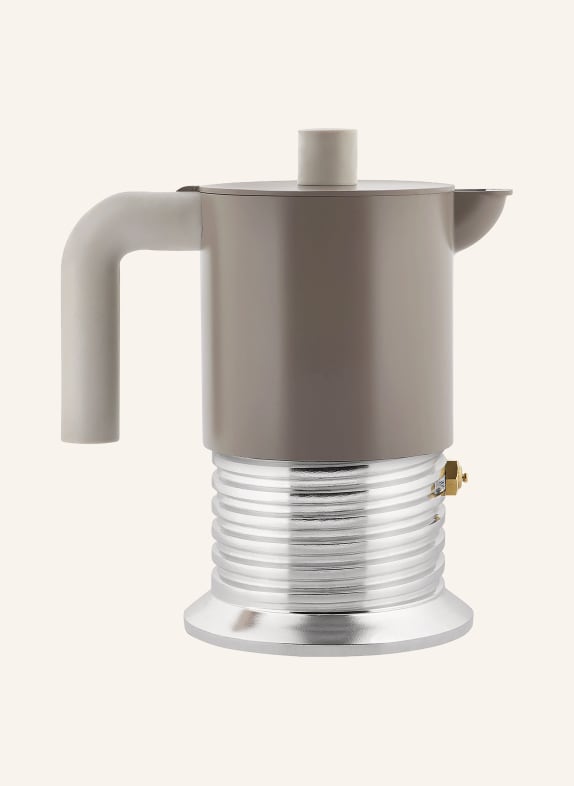 ALESSI VITE Espresso Maker TAUPE / SILVER