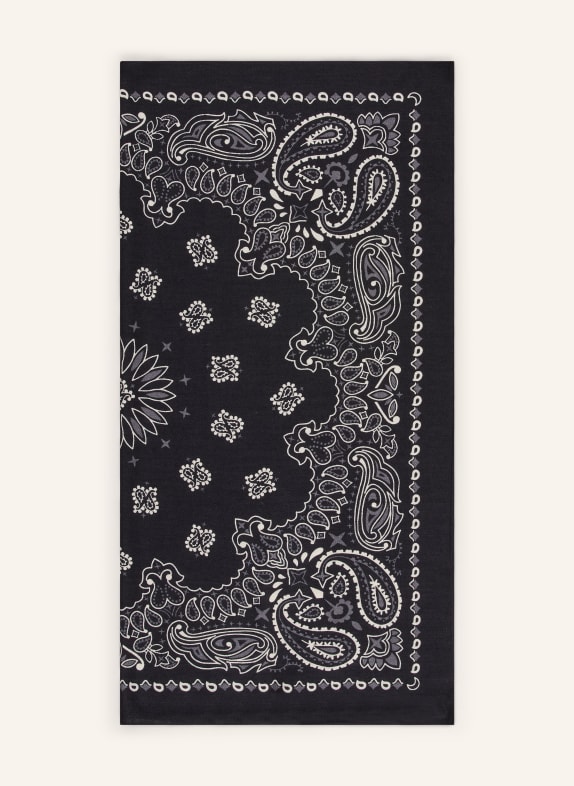 darling harbour Scarf with silk BLACK