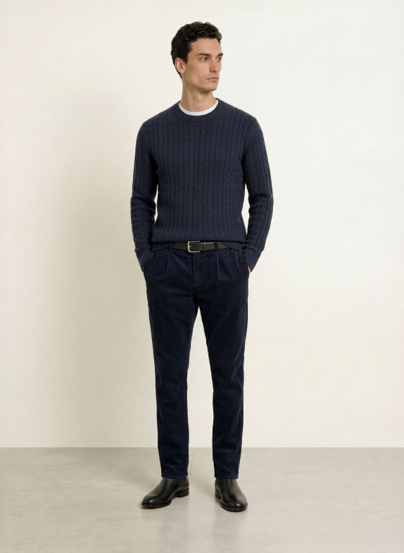 STROKESMAN'S Trui DONKERBLAUW