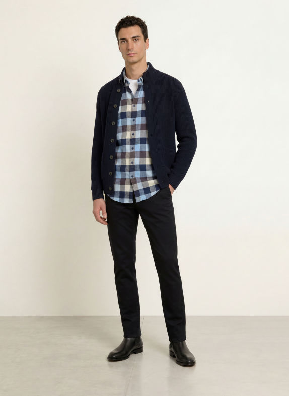 STROKESMAN'S Vest DONKERBLAUW
