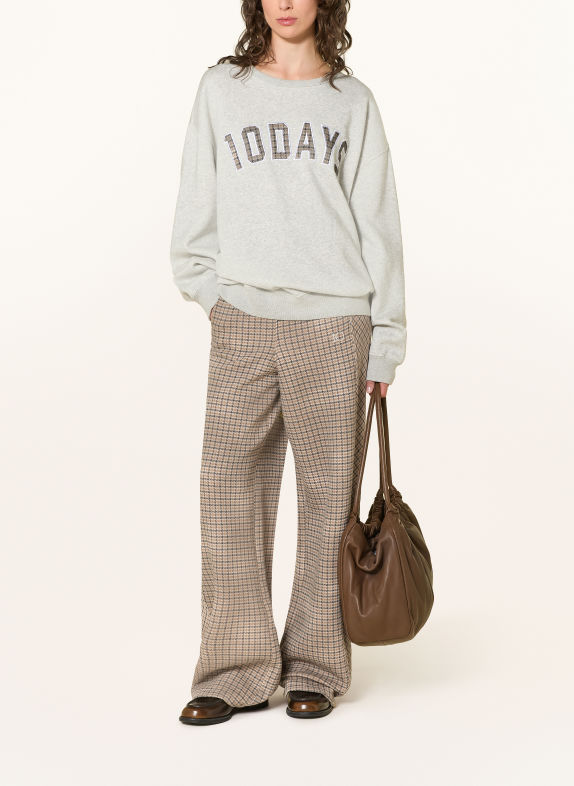 10DAYS Hose im Jogging-Stil CREME / HELLBRAUN / DUNKELGRAU