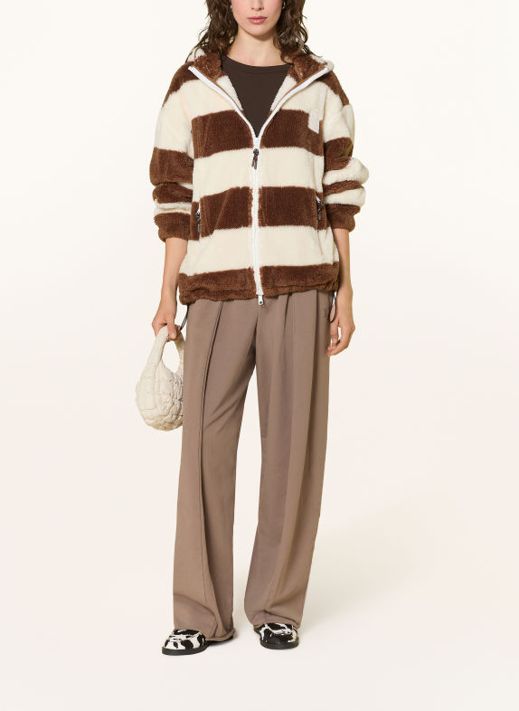 10DAYS Teddy fur jacket WHITE / BROWN