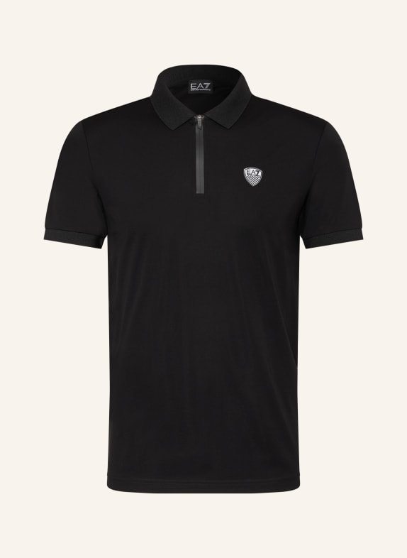 EA7 EMPORIO ARMANI Jersey polo shirt TRAIN BLACK