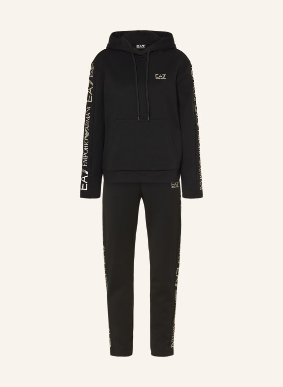 EA7 EMPORIO ARMANI Trainingsanzug SCHWARZ / SILBER