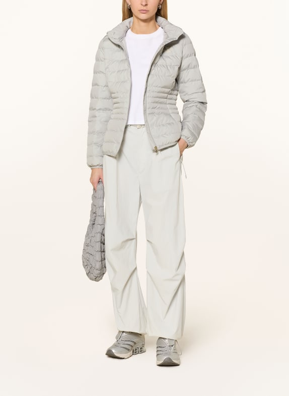 EA7 EMPORIO ARMANI Steppjacke mit abnehmbarer Kapuze HELLGRAU