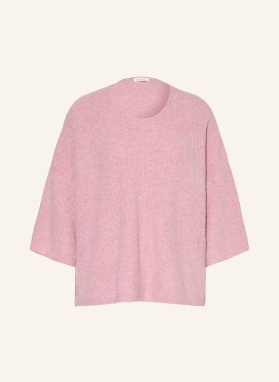 American Vintage DAMSVILLE-trui met 3/4-mouwen ROZE / GRIJS