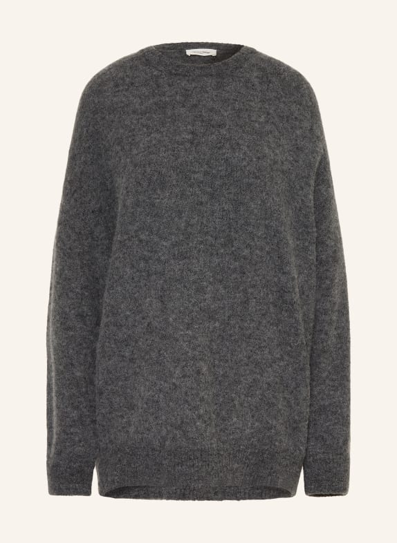 American Vintage Oversized svetry VITOW s alpakou TMAVĚ ŠEDÁ