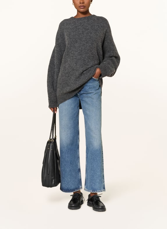 American Vintage Oversized-trui VITOW met alpaca DONKERGRIJS