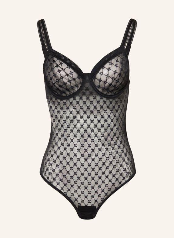 SIMONE PÉRÈLE Body z fiszbinami PLUME CZARNY