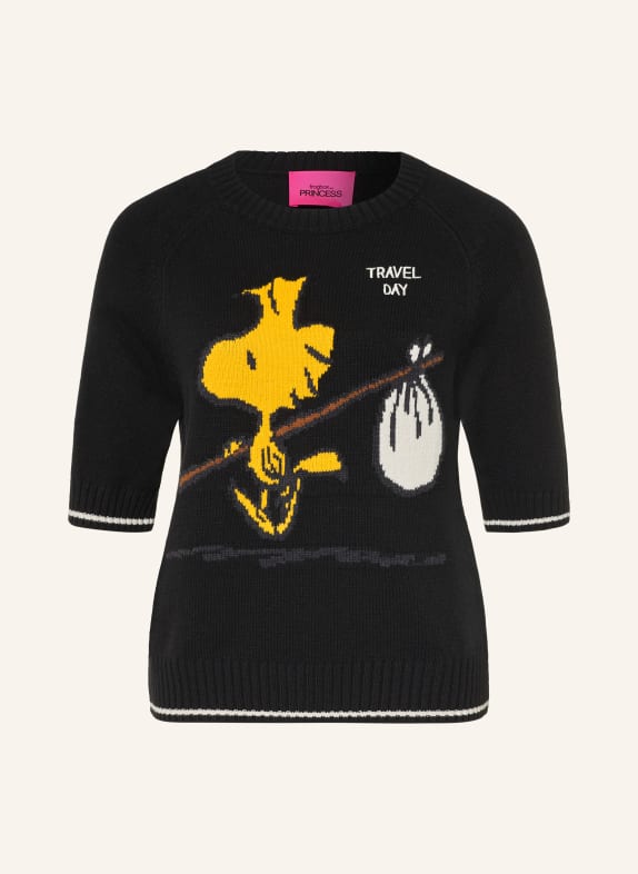 FrogBox Knit shirt BLACK / YELLOW / WHITE
