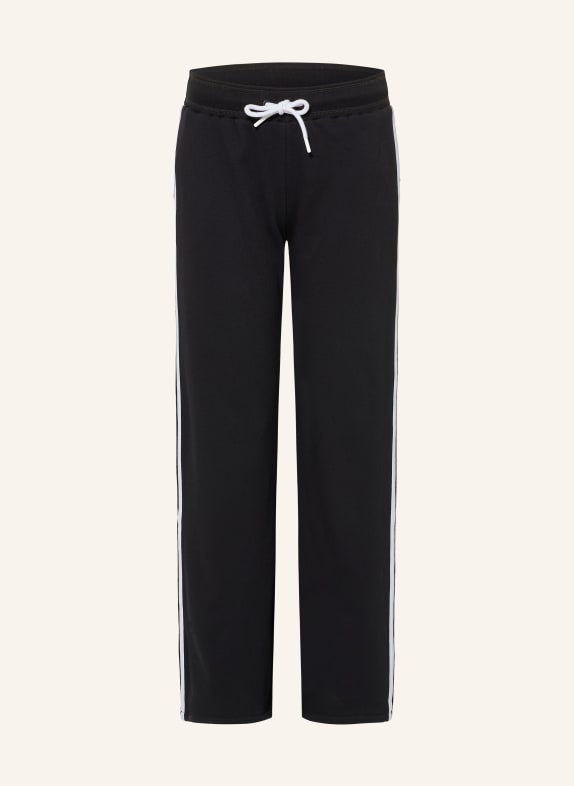 FrogBox Sweatpants with braided stripes BLACK / WHITE