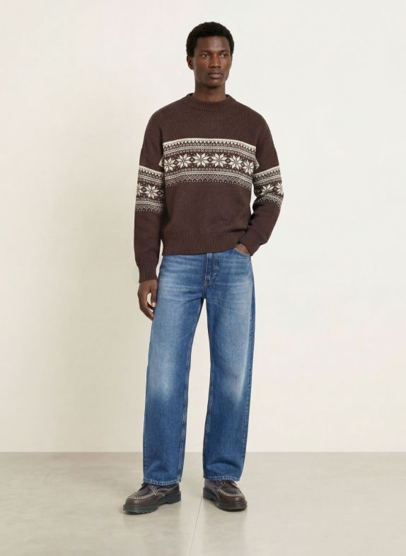 PROHIBITED Pullover DUNKELBRAUN / CREME