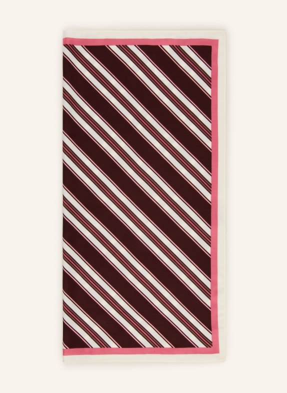 Marc O'Polo Scarf DARK BROWN / PINK / WHITE