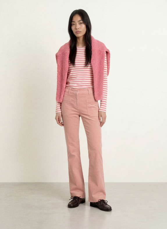 Marc O'Polo Long-sleeve shirt LIGHT RED / WHITE