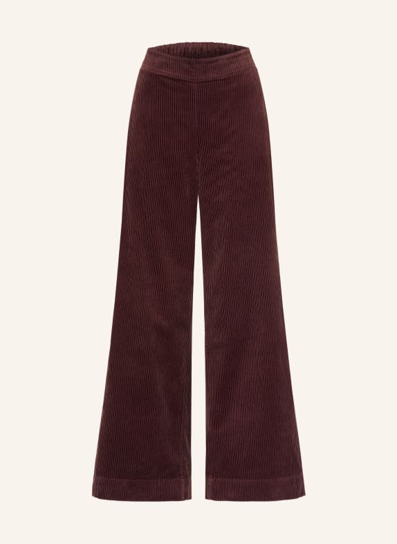 Marc O'Polo Pantalon palazzo en velours côtelé ROUGE FONCÉ