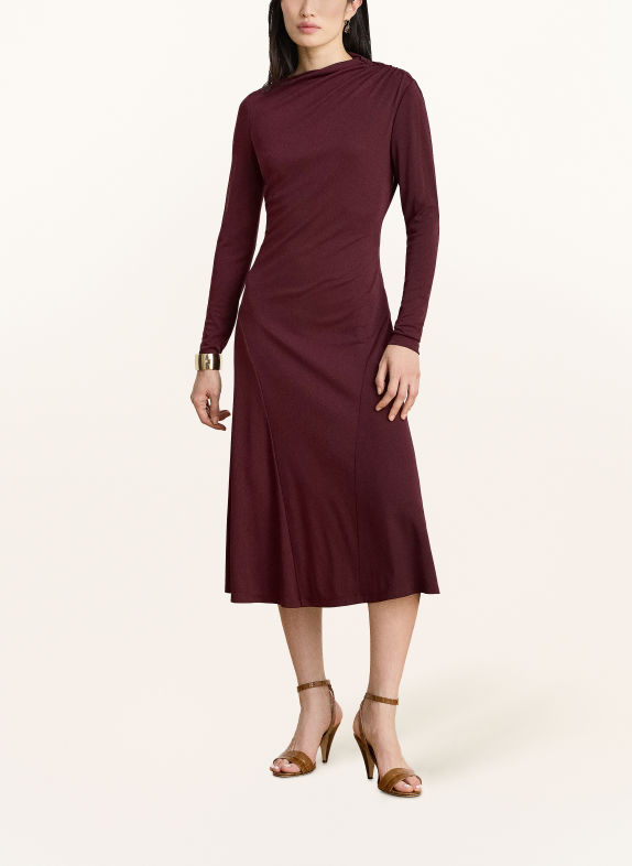 LAUREN RALPH LAUREN Jerseyové šaty YAMILLA TMAVĚ ČERVENÁ