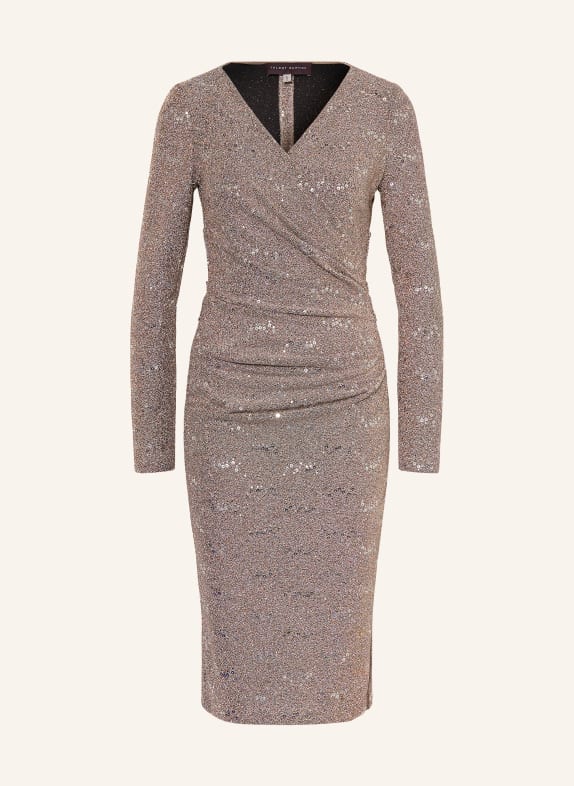 TALBOT RUNHOF Robe de cocktail avec fil pailleté et paillettes 010