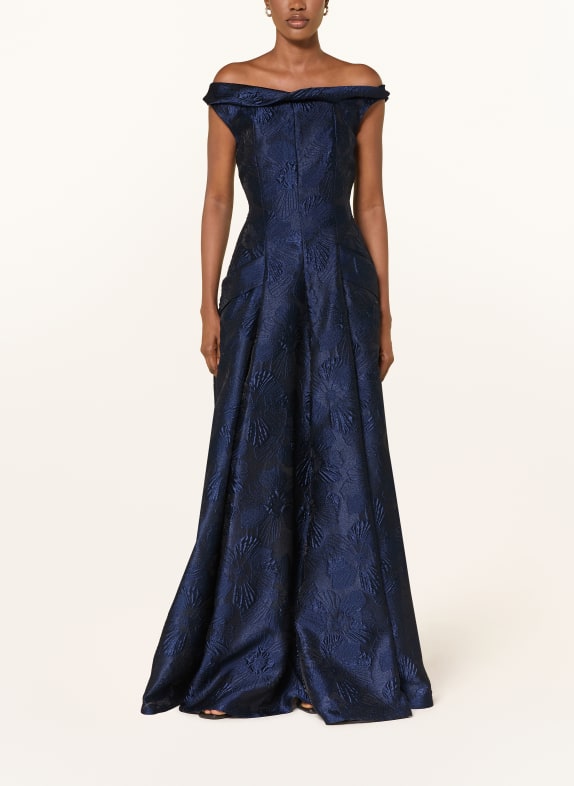 TALBOT RUNHOF Abendkleid aus Jacquard 432 ARMADA