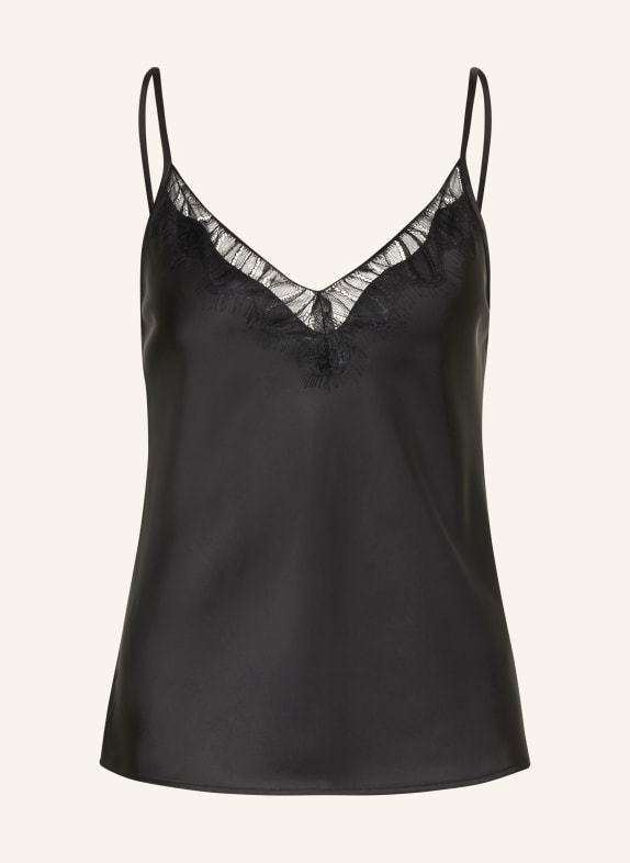 someday Satintop ZABELLE mit Spitze SCHWARZ
