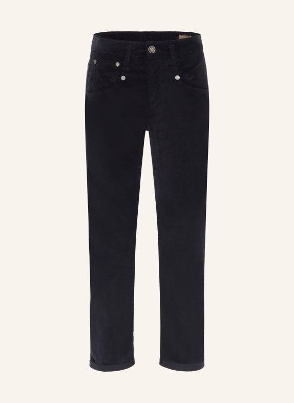Herrlicher SHYRA 7/8-length velvet trousers DARK BLUE