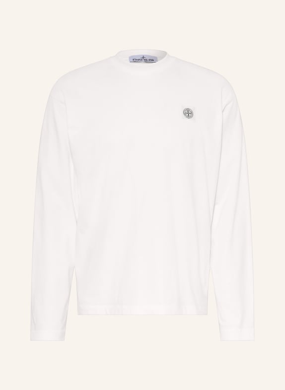 STONE ISLAND Koszulka z długim rękawem BIAŁY