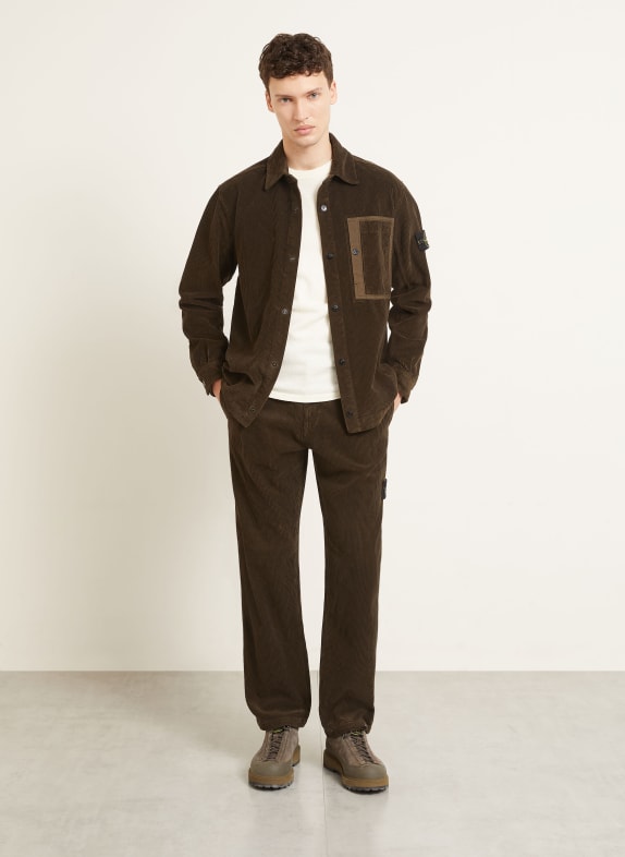 STONE ISLAND Cordchino Regular Fit MARRON FONCÉ