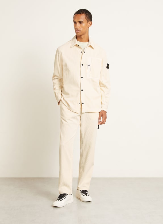 STONE ISLAND Cordoverhemd Comfort Fit CRÈME