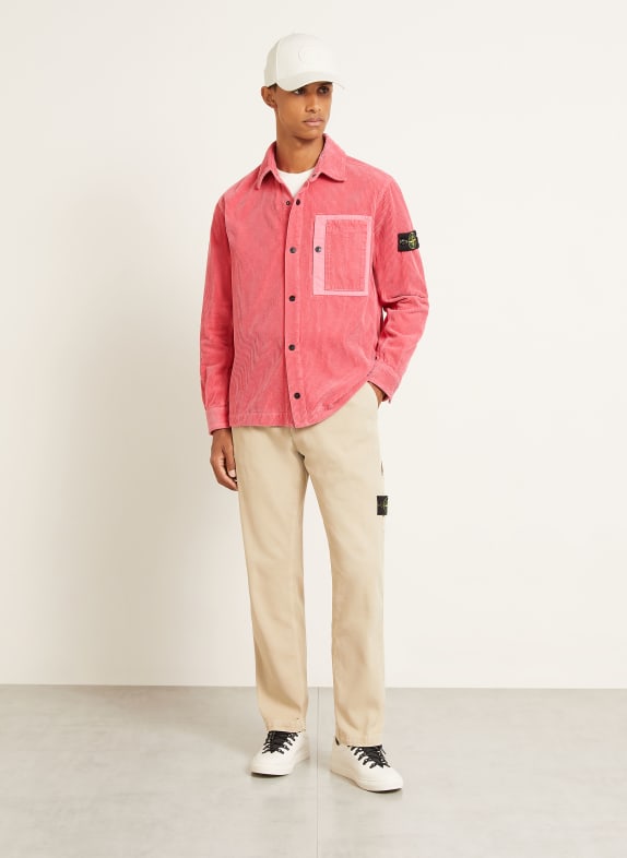 STONE ISLAND Cordoverhemd Comfort Fit LICHTROOD