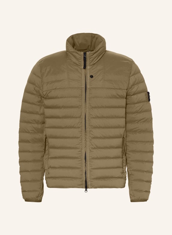 STONE ISLAND Lehká péřová bunda OLIVOVÁ