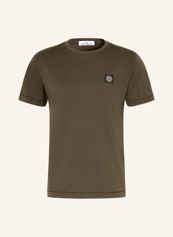 STONE ISLAND Tričko TMAVĚ ZELENÁ / ČERNÁ