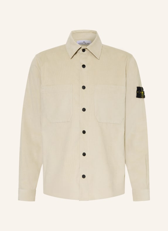 STONE ISLAND Kordová košile Comfort Fit BÉŽOVÁ