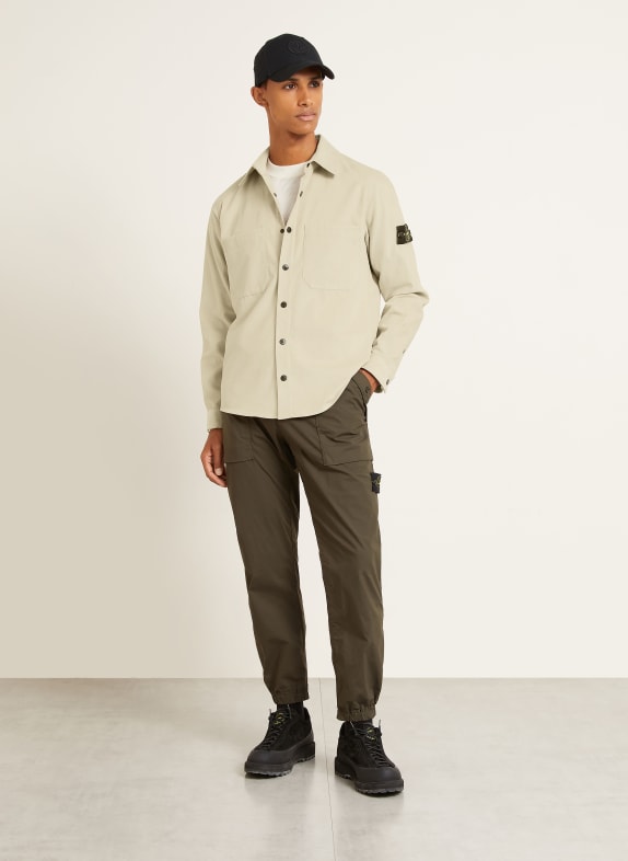 STONE ISLAND Corduroy overhemd Comfort Fit BEIGE