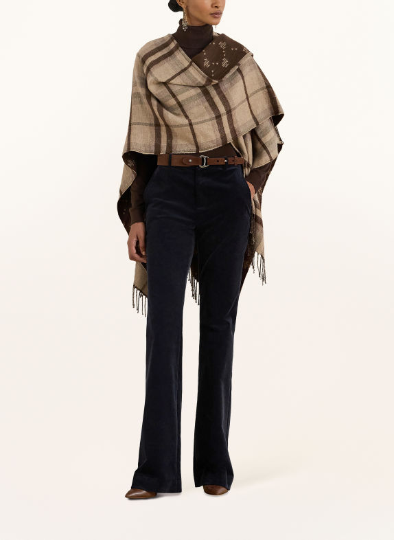 LAUREN RALPH LAUREN Cape zum Wenden TAUPE / DUNKELBRAUN / BEIGE