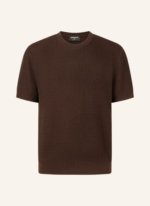 STRELLSON VADIM Knit Shirt DARK BROWN