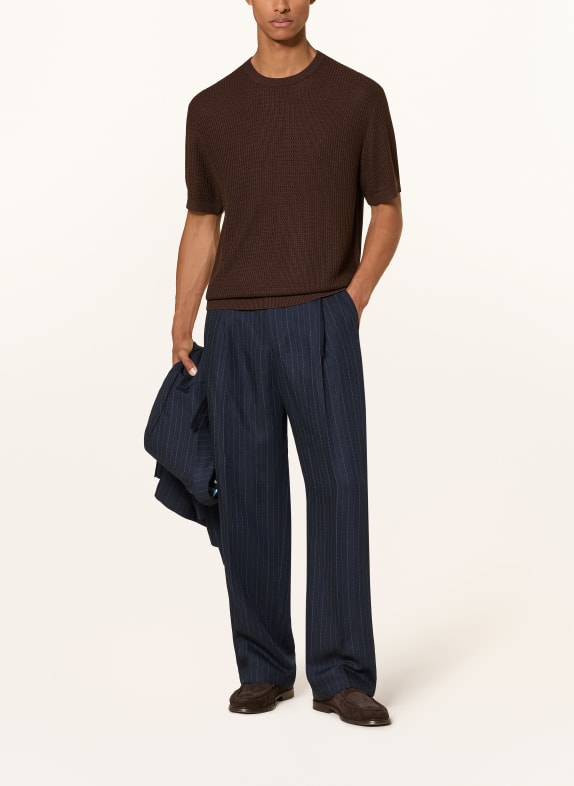 STRELLSON Gebreid shirt VADIM MARRON FONCÉ