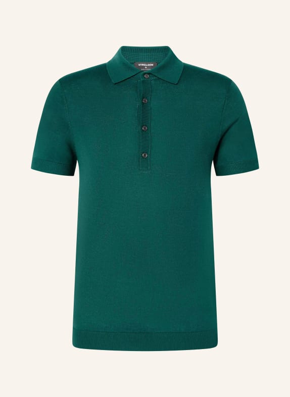 STRELLSON Strick-Poloshirt VADIM DUNKELGRÜN