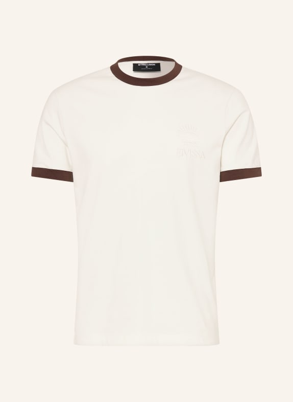 STRELLSON T-Shirt LOVRO CREME / DUNKELBRAUN