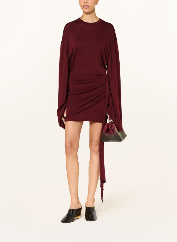 ARAKII Robe en maille ROUGE FONCÉ