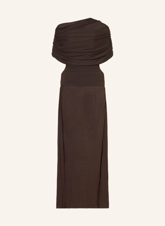 ARAKII Set: Strickkleid und Strickshirt DUNKELBRAUN
