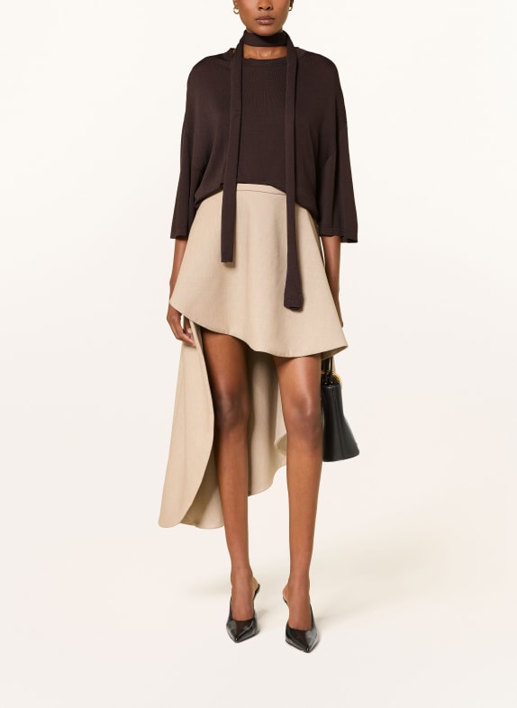 ARAKII 3/4-sleeve sweater DARK BROWN
