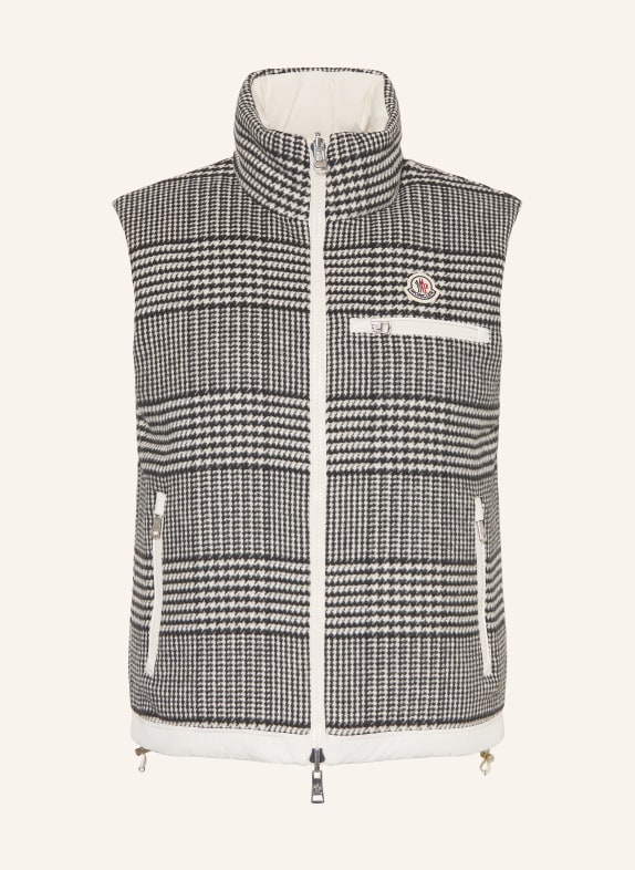MONCLER Obratná péřová vesta GIENAH ČERNÁ / BÍLÁ