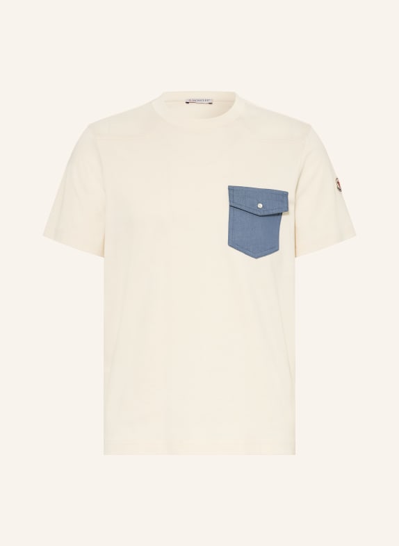 MONCLER T-shirt CREAM / BLUE