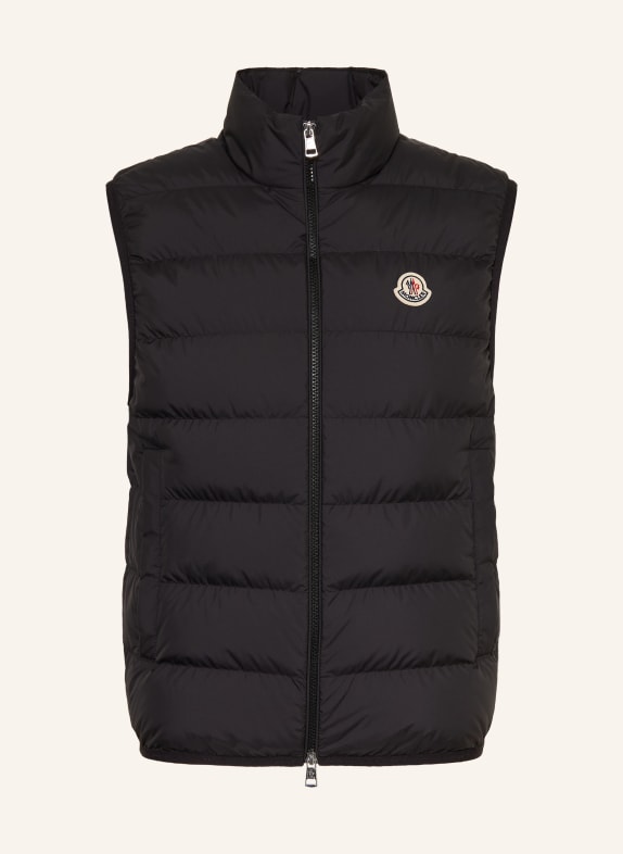 MONCLER Lichtgewicht Donzen bodywarmer CONTRIN ZWART