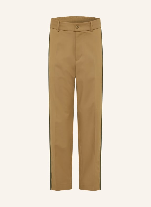 MONCLER Regular-fit Chinos with braided stripes BEIGE / OLIVE